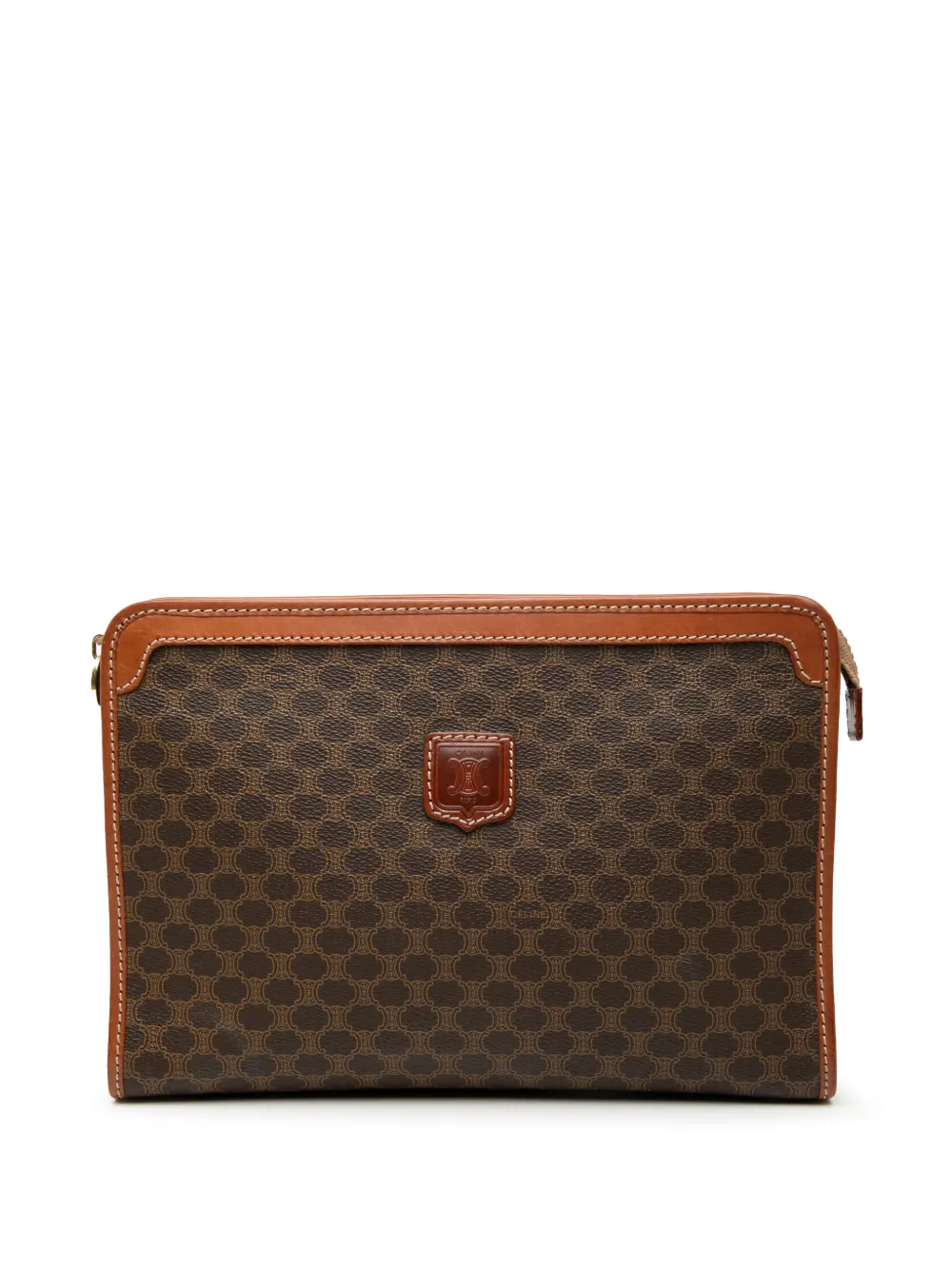 Celine Pre-Owned 2006 Macadam Coated Canvas clutch bag | Brown | Image 1
