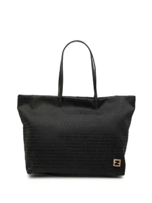 Fendi Pre-Owned 20th Century Zucca Nylon Handbag | Black | FARFETCH OM
