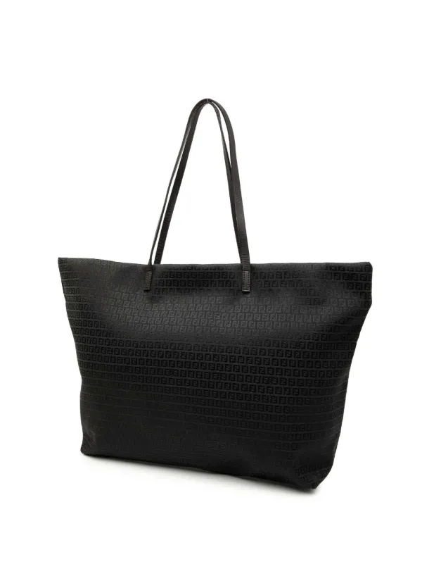 フェンディ　トートバッグ　マイクロズッキーノ柄　キャンバス　レザー　ハンドバッグ Fendi Pre-Owned 2000-2010 マイクロ ズッキーノ キャンバス トート