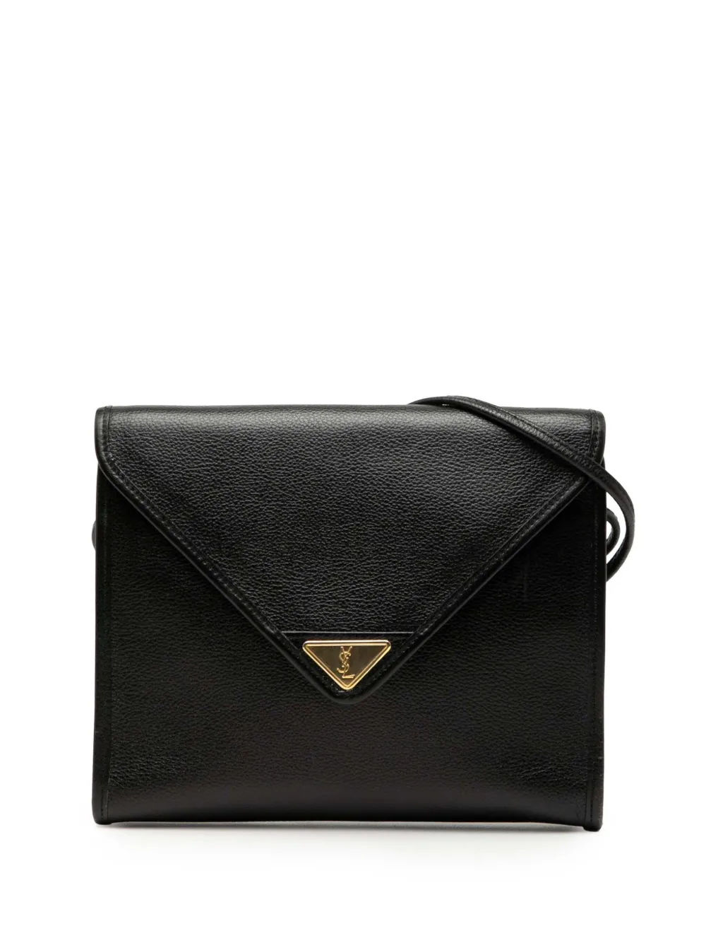 Saint Laurent Pre-Owned 20th Century Leather Envelope Flap crossbody bag - Nero