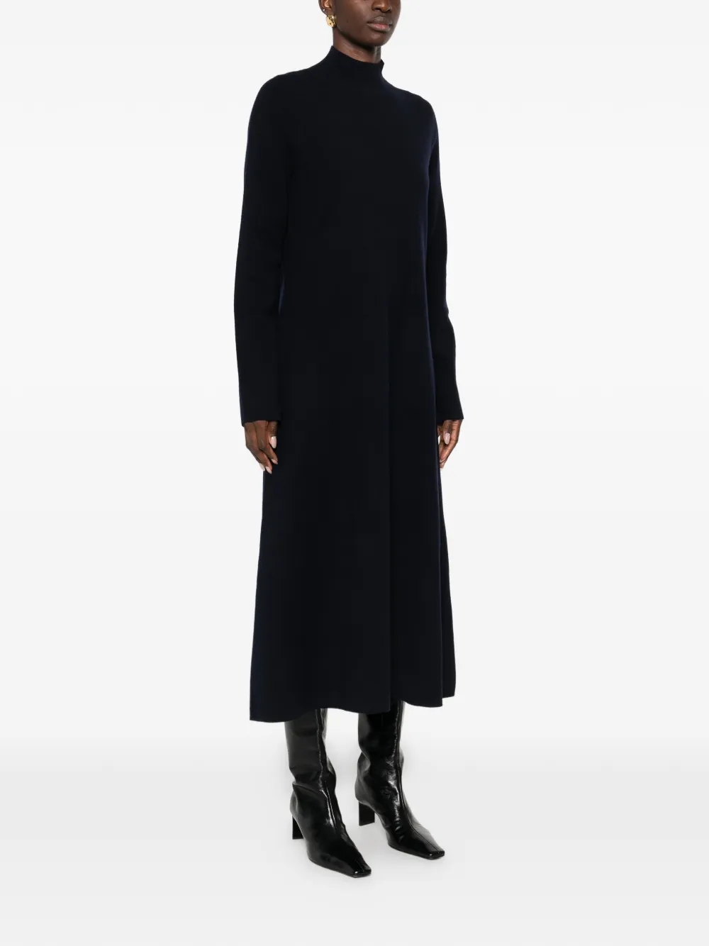  Antonelli High-neck Midi Dress - Blue 