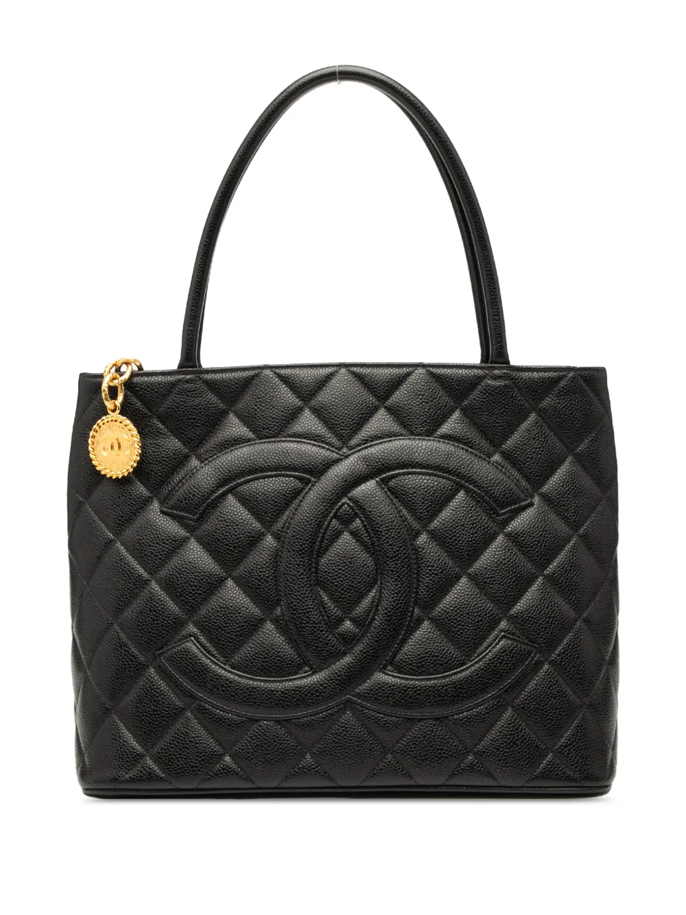 CHANEL Pre-Owned 2000-2002 Caviar Medallion tote bag - Nero