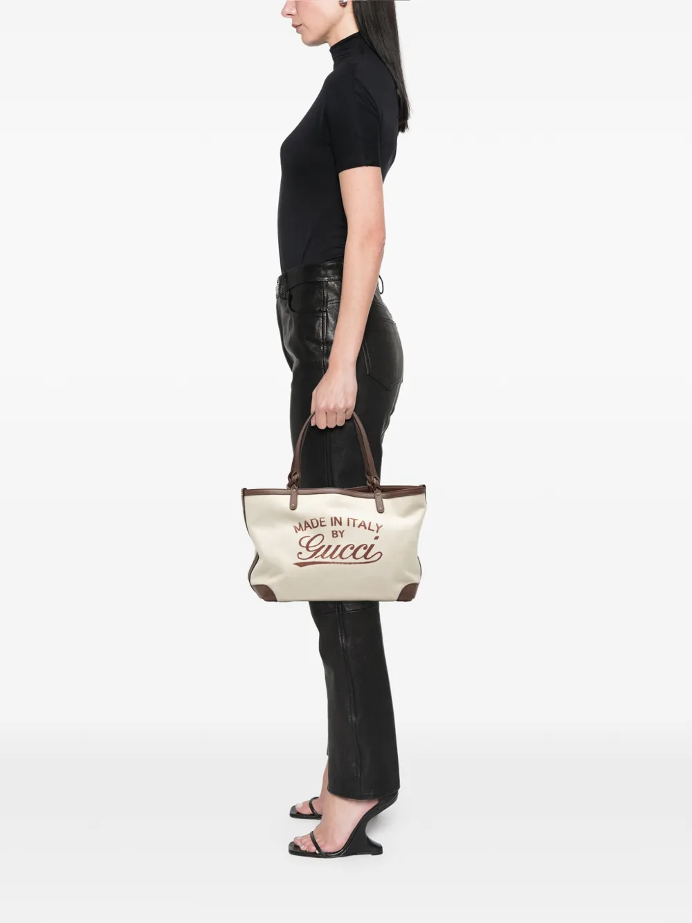  Gucci Pre-owned Borsa Tote Craft In Tela 2000-2015 - Marrone 