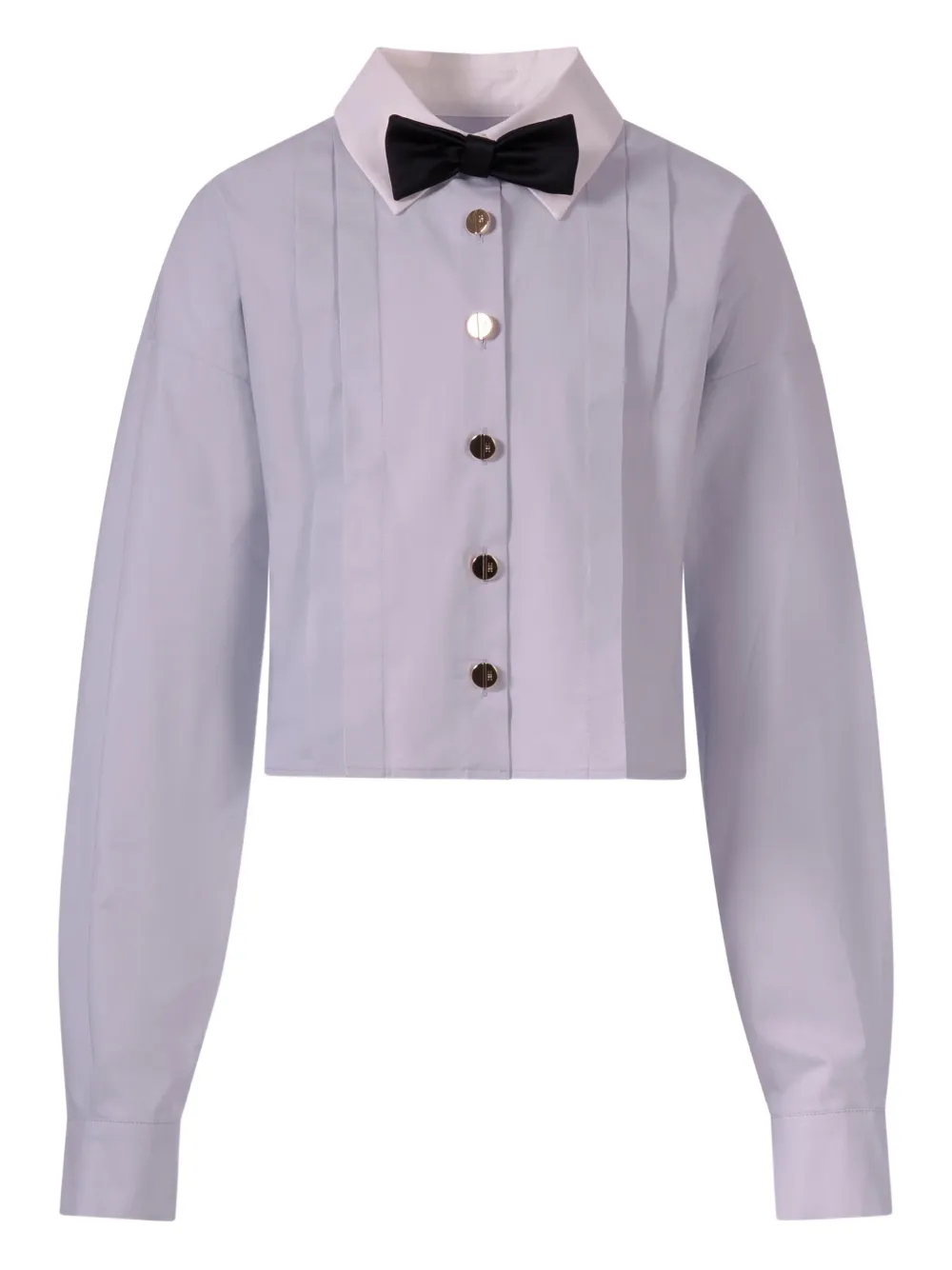 Elisabetta Franchi La Mia Bambina button bow shirt - Blu