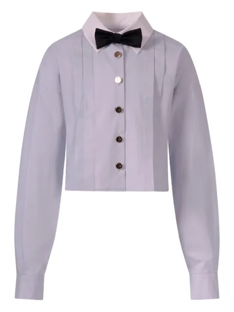 Elisabetta Franchi La Mia Bambina camisa con botones y moño