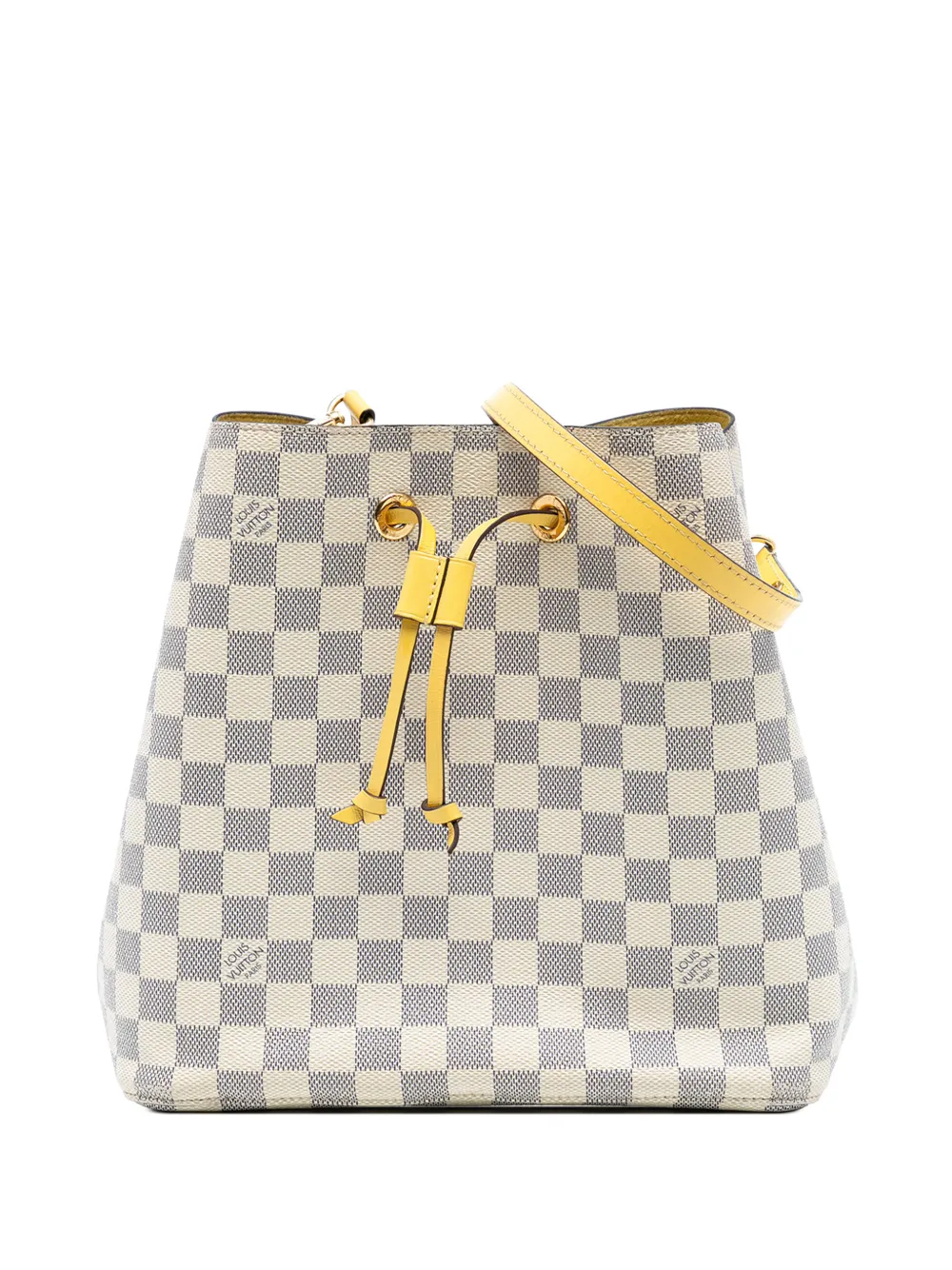 Louis Vuitton Pre-Owned 2019 Damier Azur Neonoe MM bucket bag - Bianco