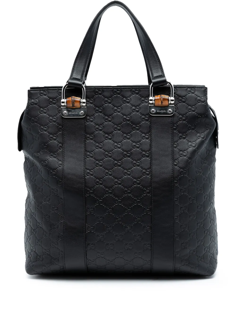 Gucci Pre-Owned 2016-2025 Guccissima Tender Bamboo Bar tote bag - Nero