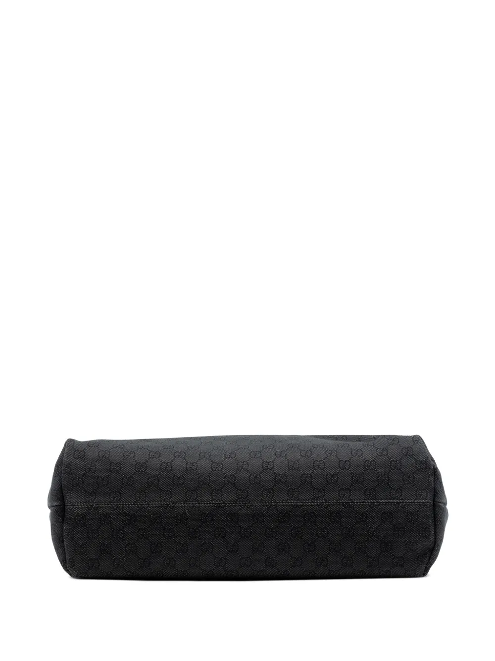 Pre-owned Gucci 2016-2025 Gg Denim Tote Bag In Gray