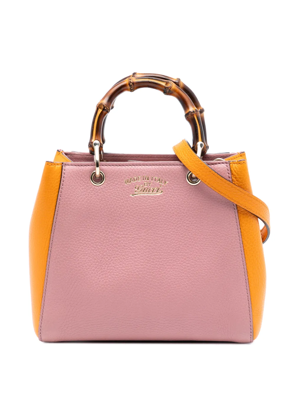 Gucci Pre-Owned 2016-2025 Mini Bicolor Calfskin Bamboo Shopper satchel - Rosa
