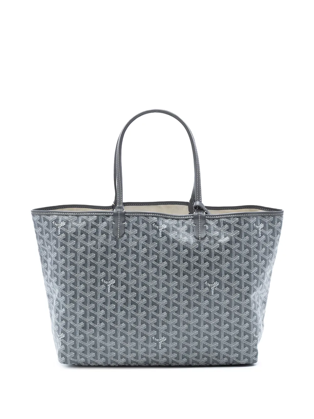 Pre-owned Goyard 2019 Ine Saint Louis Pm Tote Bag In Gray