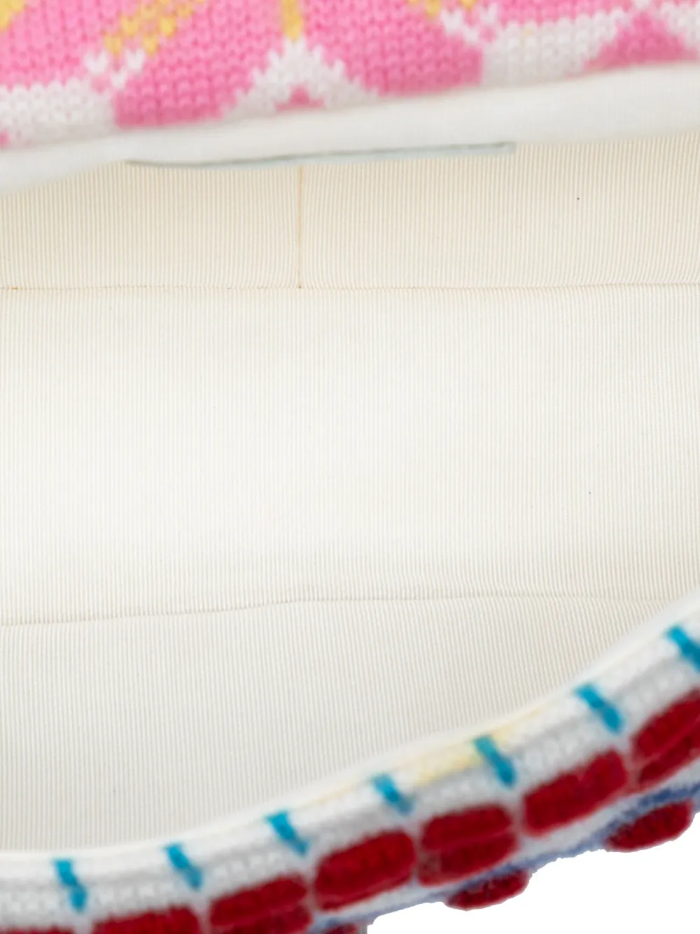 Pre-owned Chanel 2015-2016 Medium Classic Multicolor Cashmere Knit Single Flap Shoulder Bag In White