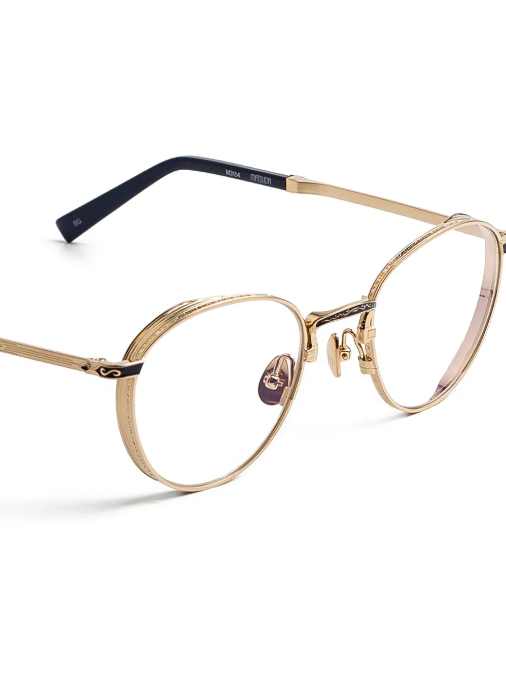 Matsuda M3164 bril met rond metalen montuur Goud