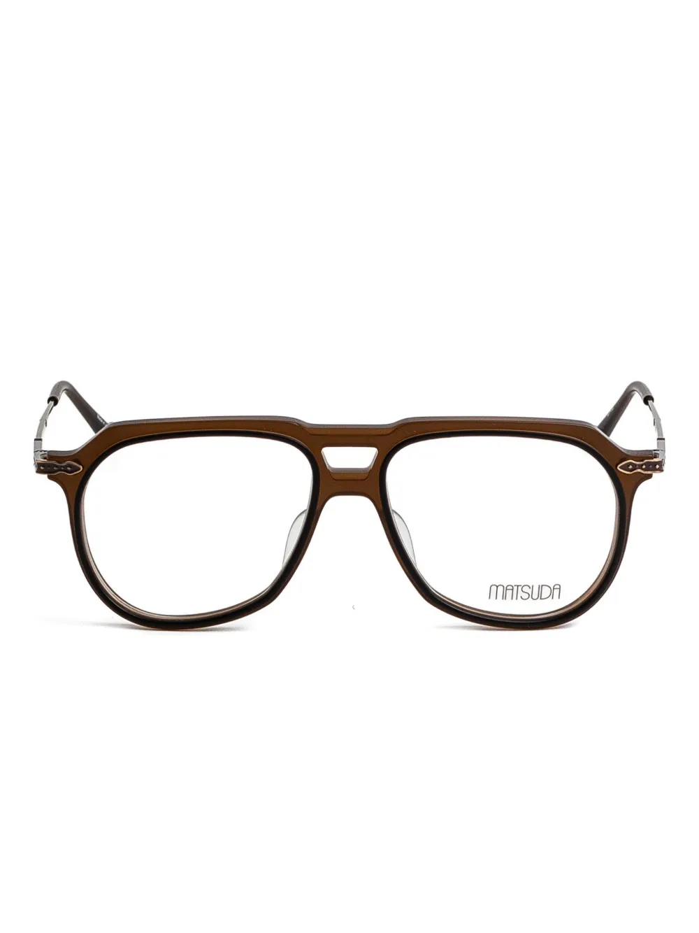 Matsuda browline glasses | Brown | Image 1