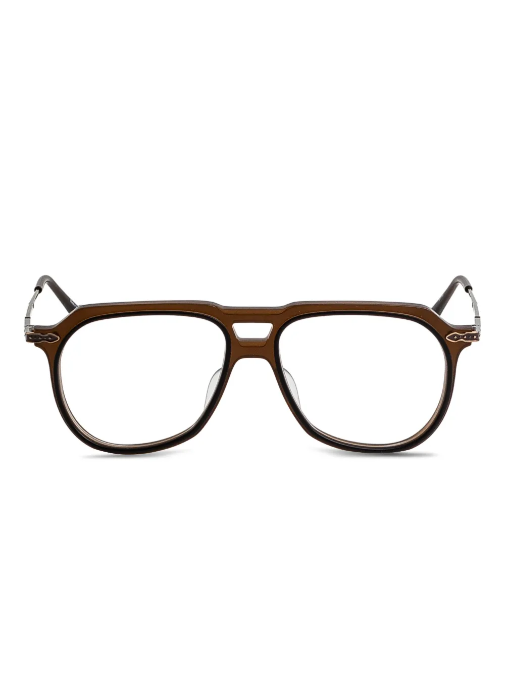 Matsuda browline glasses | Brown | Image 1