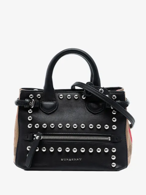 Burberry Pre-Owned bolsa satchel Baby Banner de piel y motivo House Check 2015