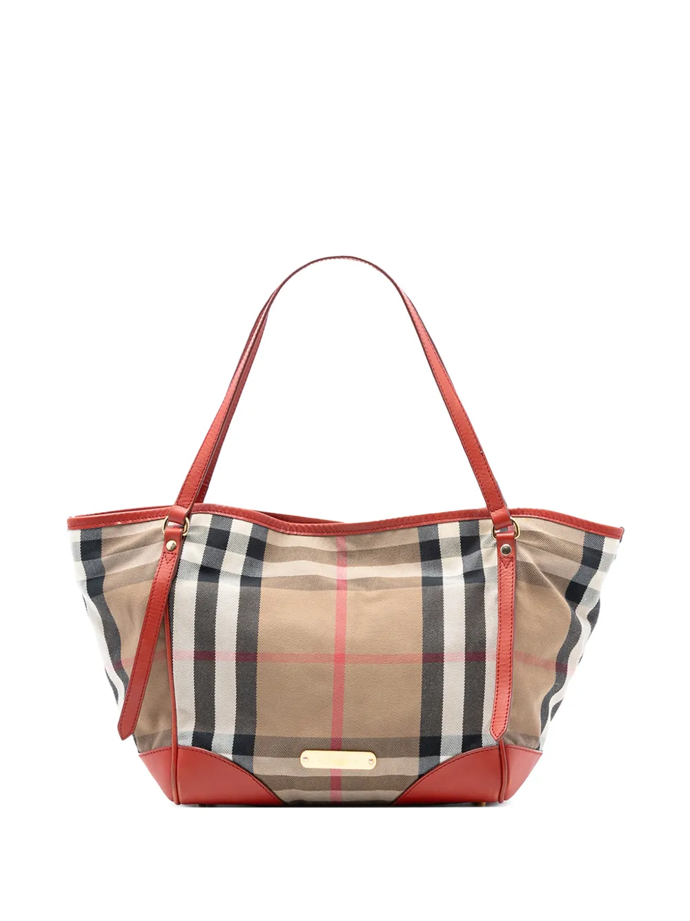 Burberry Pre-Owned Borsa tote Canterbury piccola in tela con motivo House Check 2000-2017 - Marrone