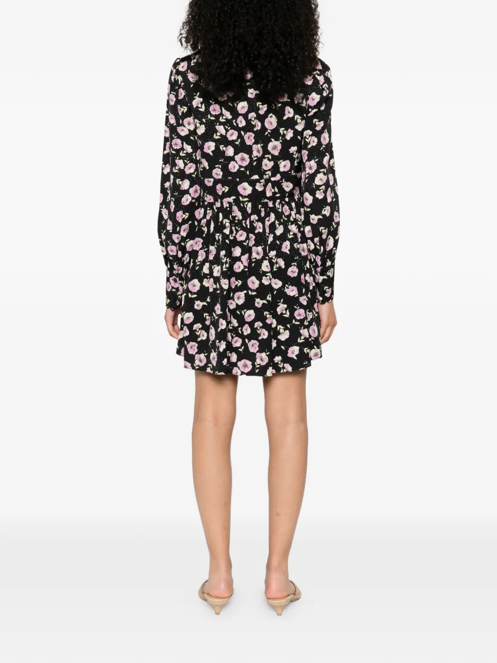 TWINSET Mini-jurk met bloemenprint Zwart
