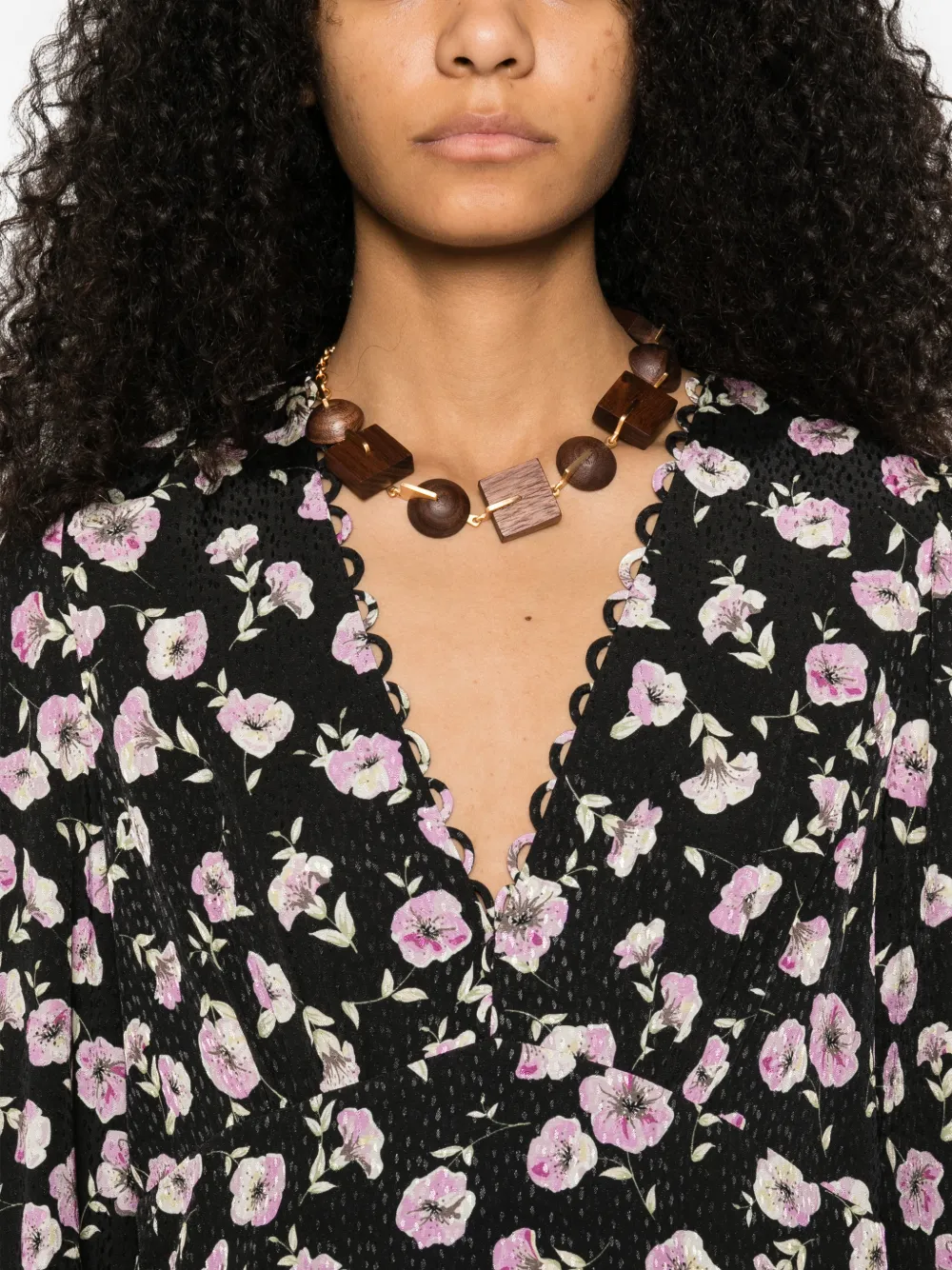 TWINSET Mini-jurk met bloemenprint Zwart