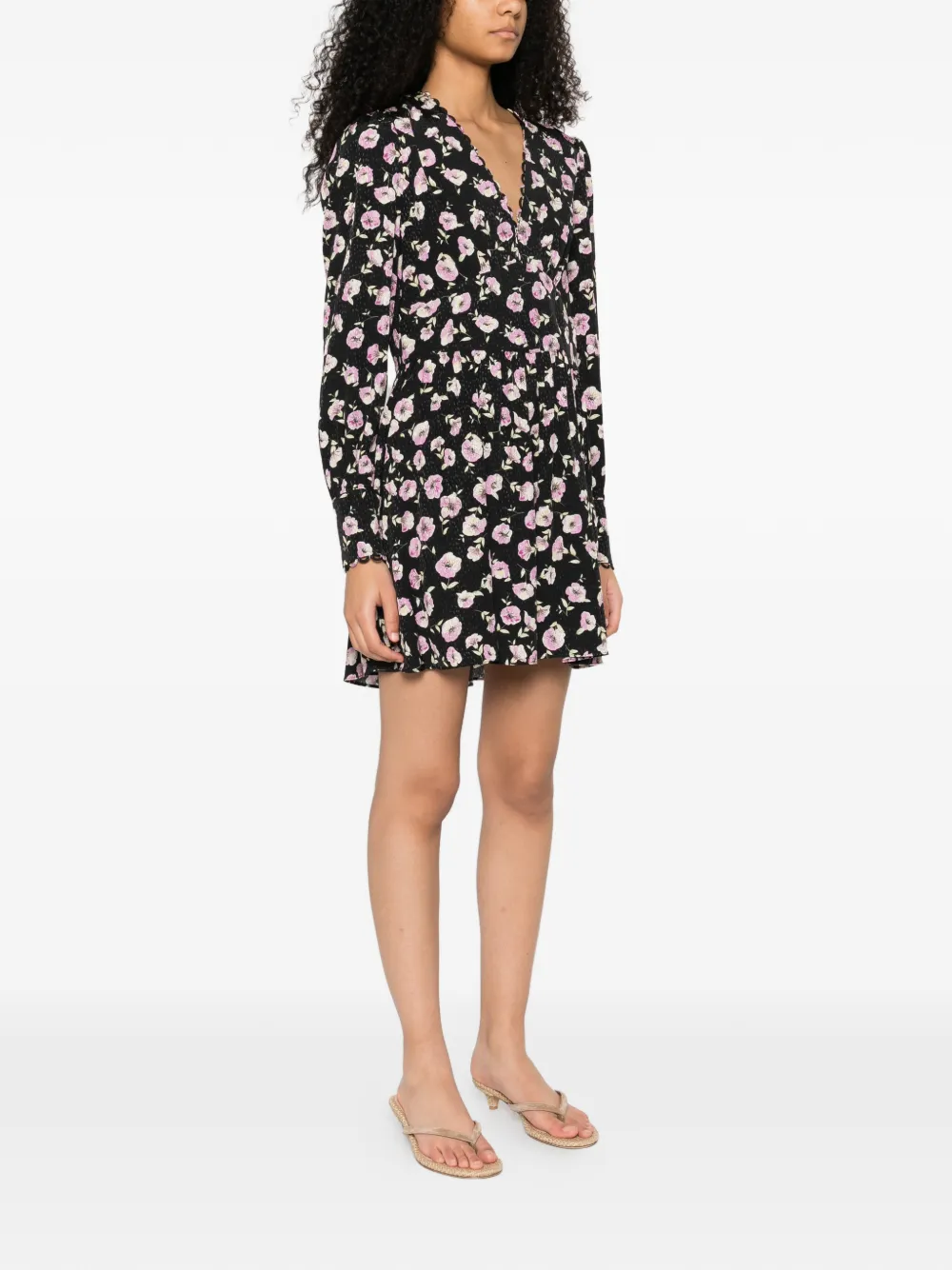 TWINSET Mini-jurk met bloemenprint Zwart