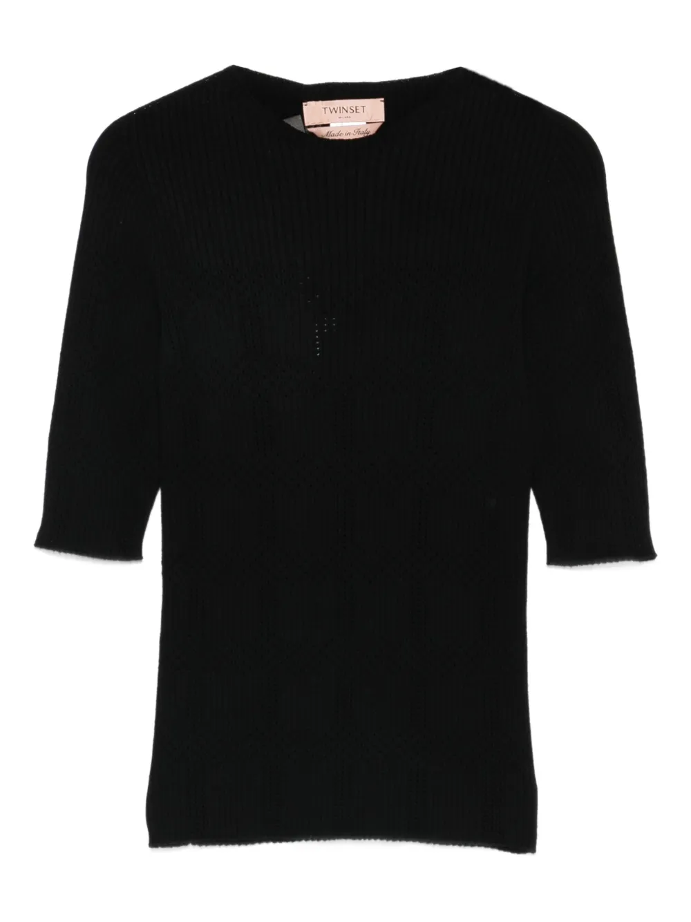 TWINSET ribbed top - Nero