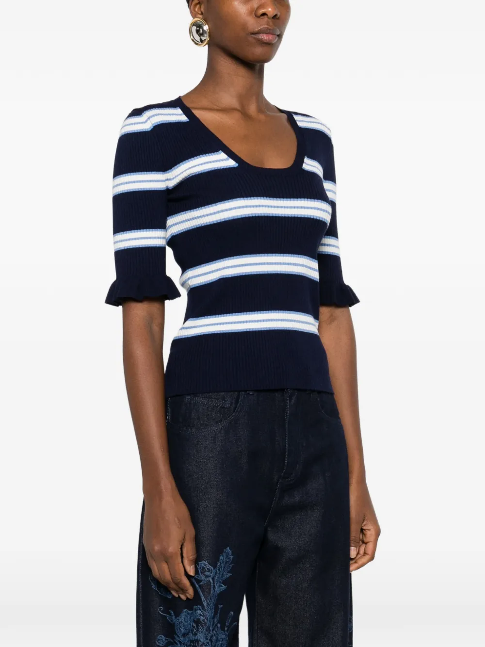  Twinset Striped Top - Blue 