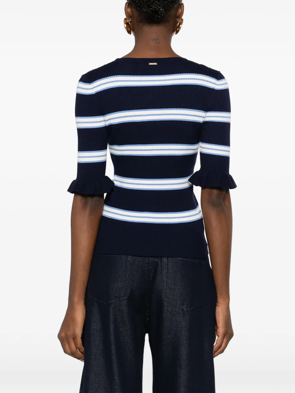 TWINSET Gestreepte top Blauw