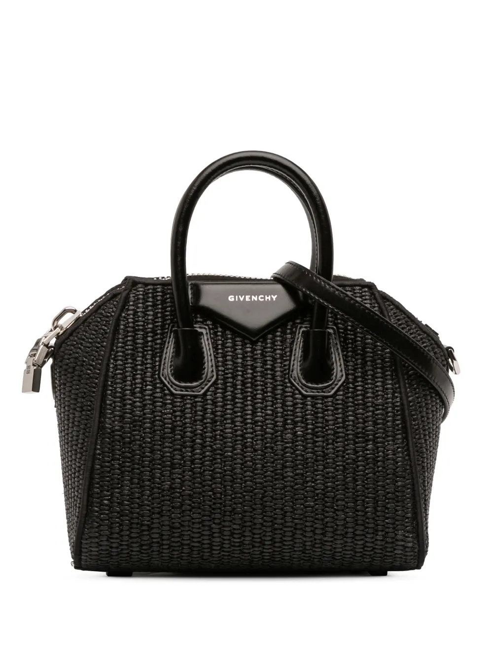 Givenchy Pre-Owned 2022 Mini Raffia Antigona satchel | Black | Image 1