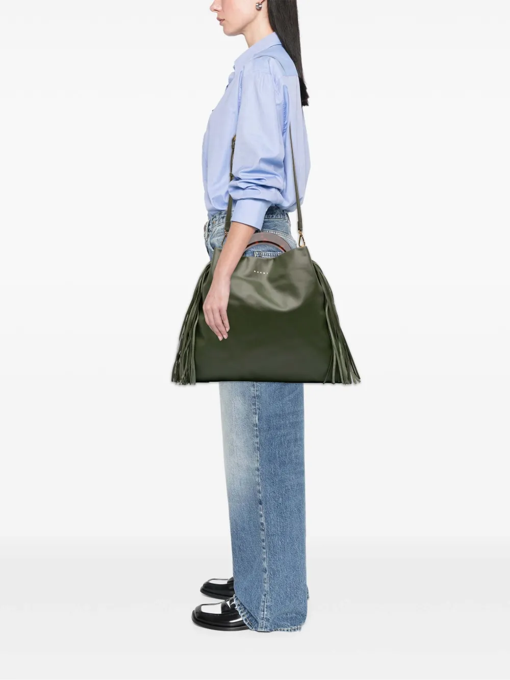 Marni Pre-Owned 2021-2025 Large Leather Fringe Venice satchel | Pre-Owned | Image 2