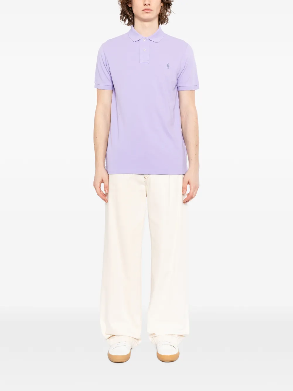 Polo Ralph Lauren Poloshirt met geborduurd logo Paars