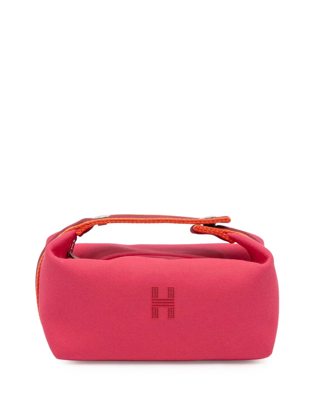 Hermès Pre-Owned 2021-2025 Small Toile Bride A Brac Case vanity bag | Pink | Image 1