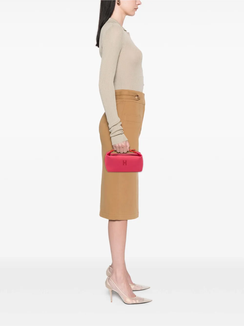 Hermès Pre-Owned 2021-2025 Small Toile Bride A Brac Case vanity bag | Pre-Owned | Image 2