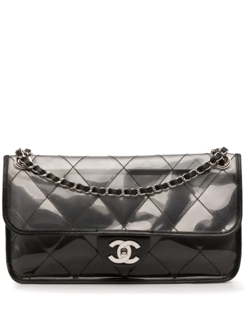 CHANEL Pre-Owned 2006-2008 Stitched PVC and Calfskin Naked Flap shoulder bag