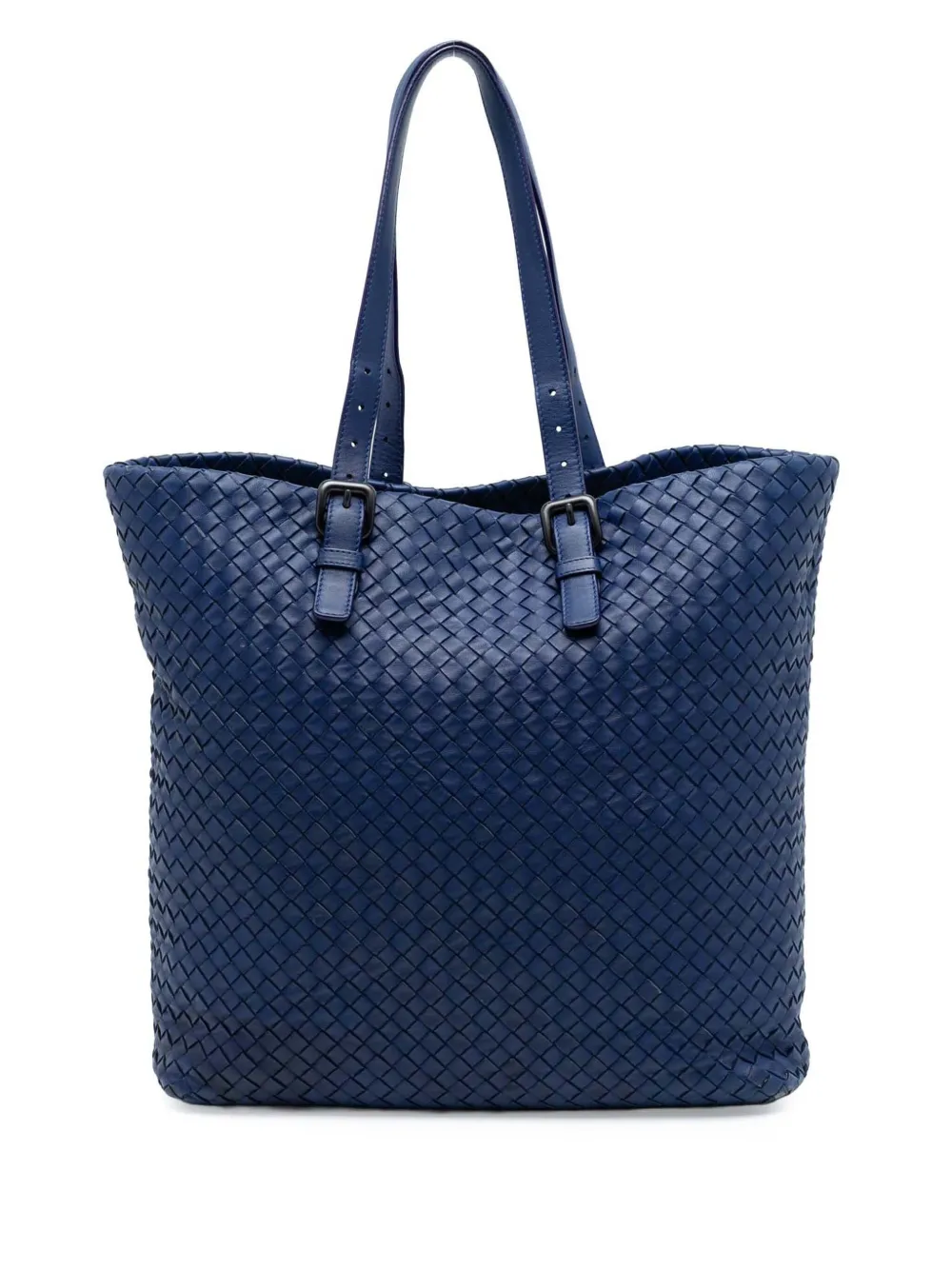 Bottega Veneta Pre-Owned Borsa tote Intrecciato in nappa con fibbie 2011 - Blu