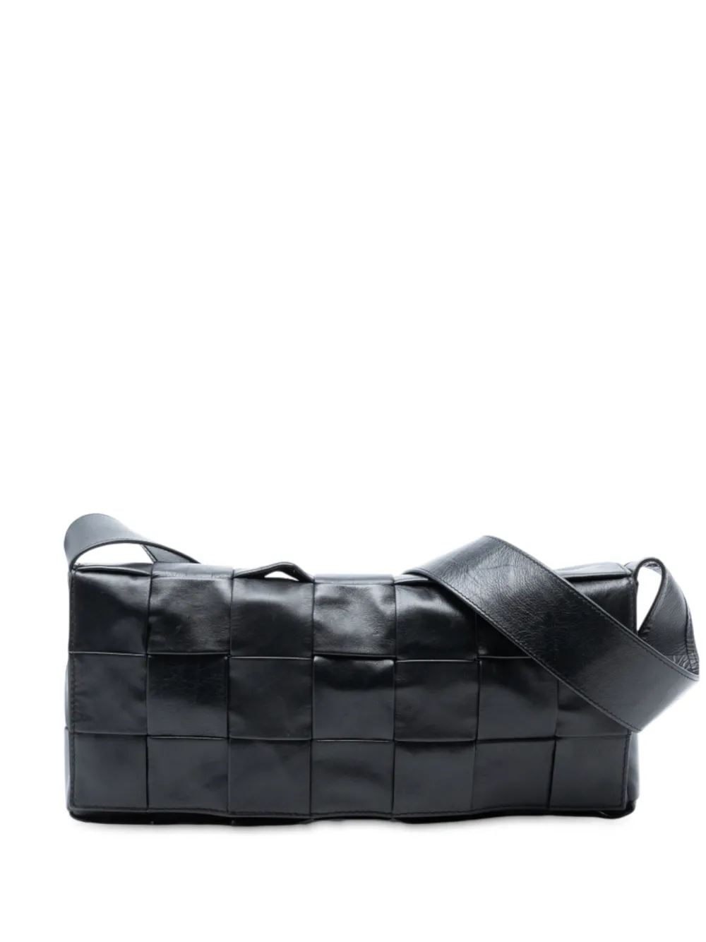 Bottega Veneta Pre-Owned 2012-2025 Stretch Paper Calfskin Intrecciato Cassette crossbody bag - Nero