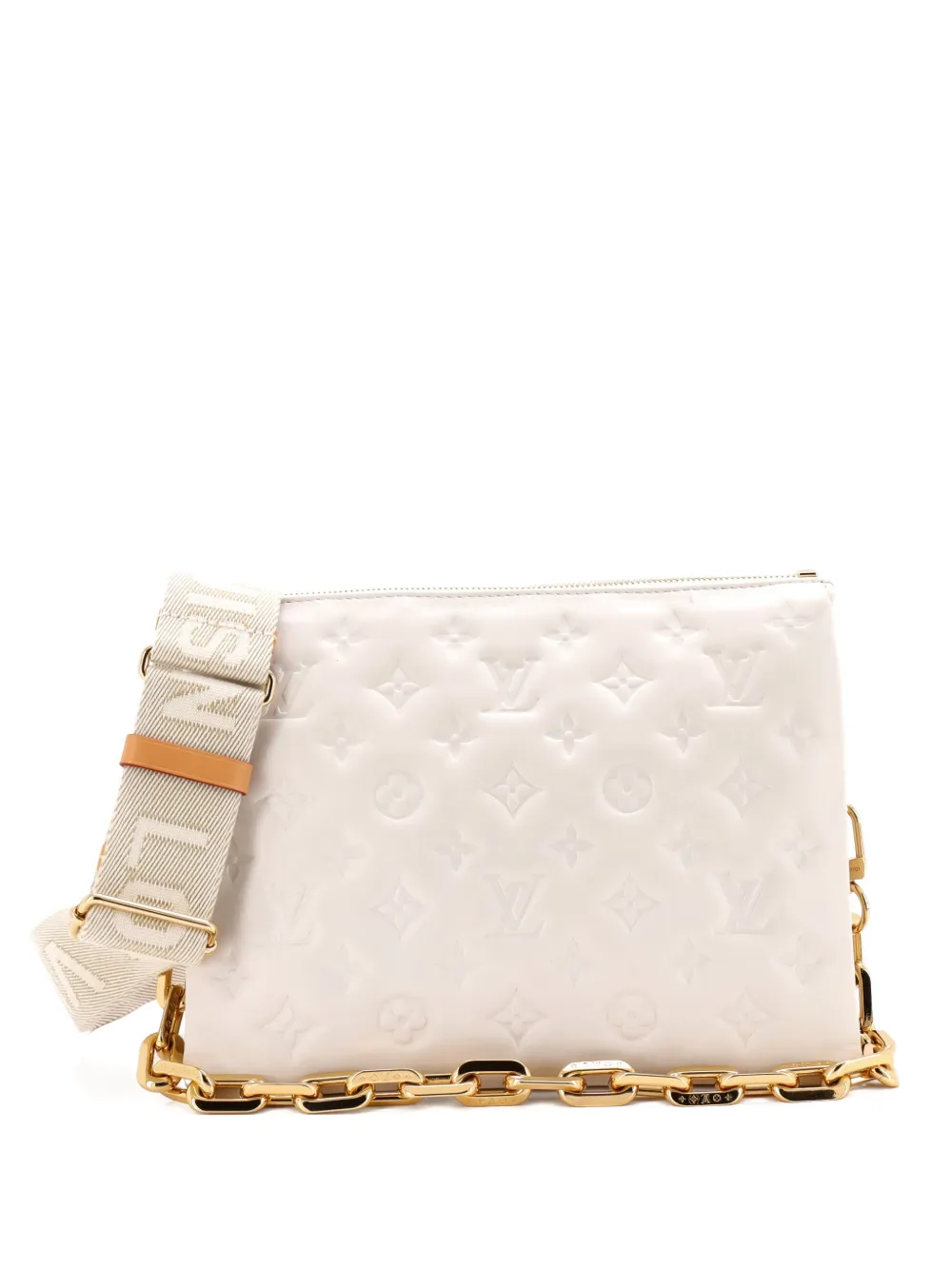 Louis Vuitton Pre-Owned Coussin Bag Monogram Embossed Lambskin PM crossbody bag - Bianco