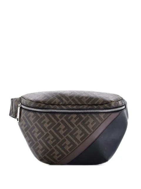 Fendi Pre-Owned sac banane Zip Zucca Coated Canvas and Leather