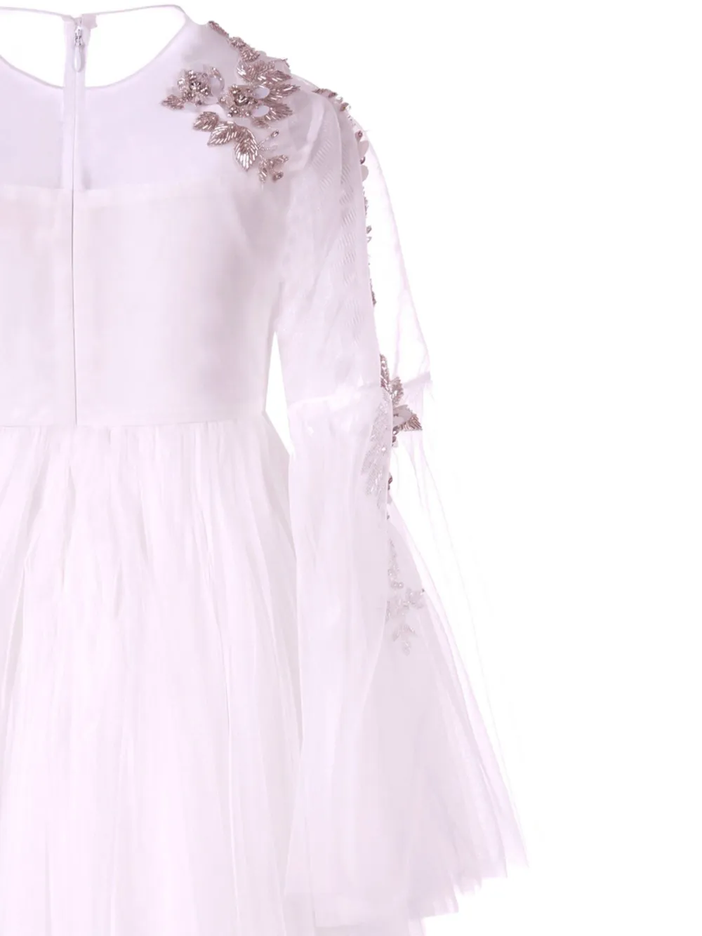  Maison Ava Floral Embellished Dress - White 