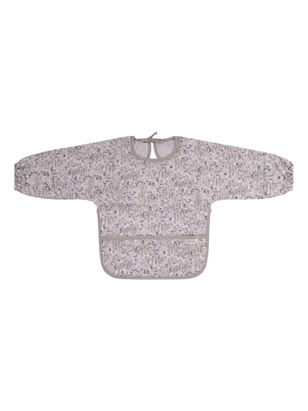 Avery Row floral long-sleeved bib | Neutrals | Image 1