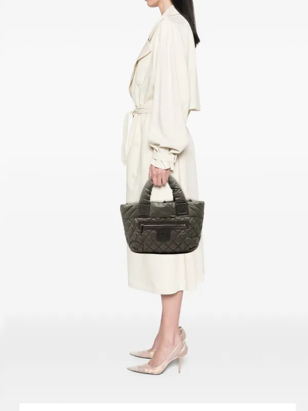 CHANEL Pre-Owned 2010-2011 スモール マトラッセ ナイロン ココ 
