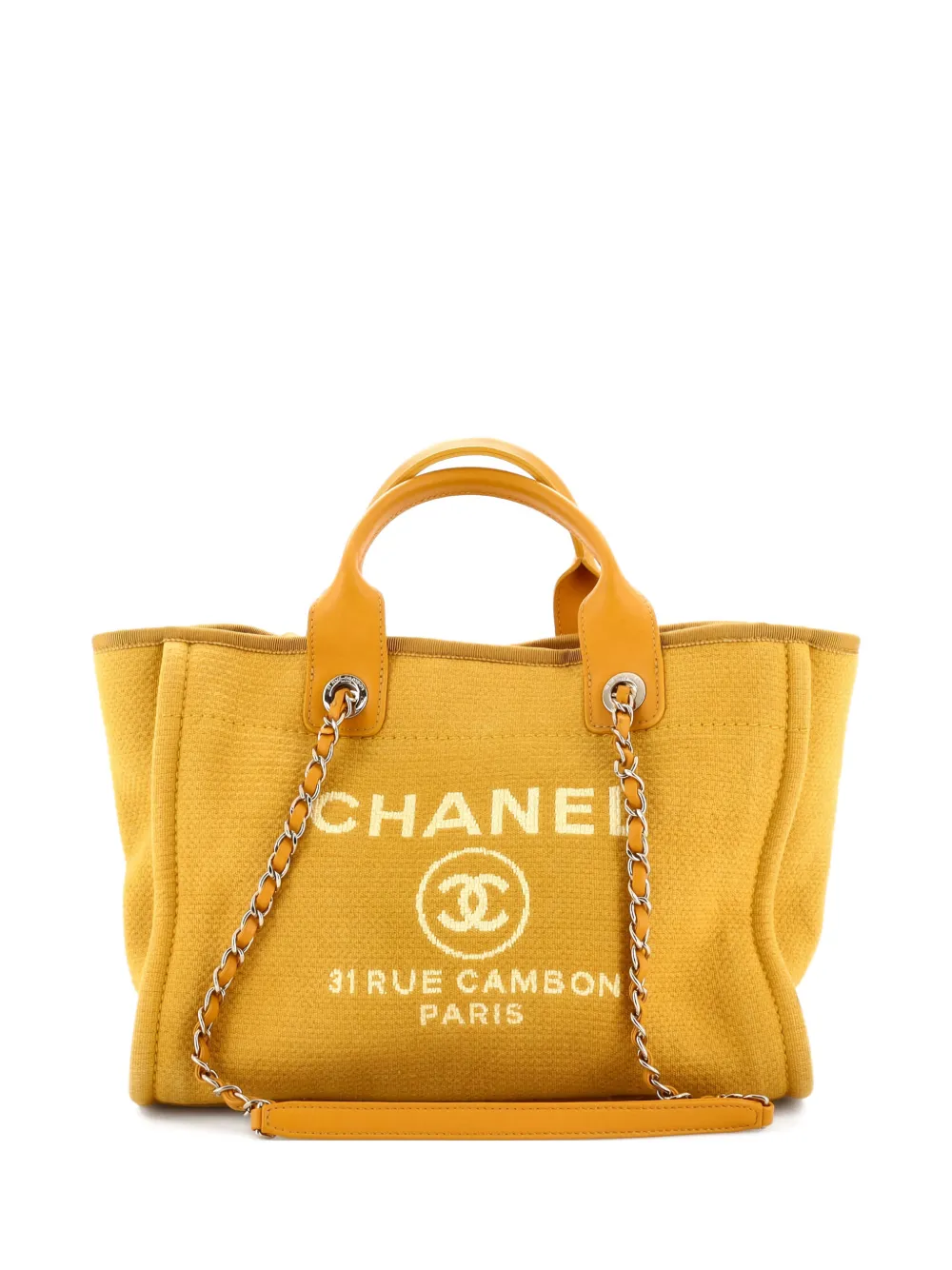 CHANEL Pre-Owned Deauville NM Mixed Fibers Small tote bag - Oro
