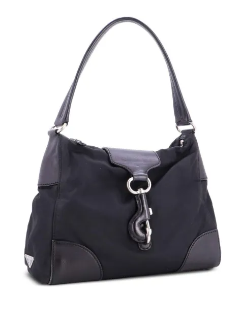 Prada Pre-Owned Hook Hobo Nylon with Leather shoulder bag