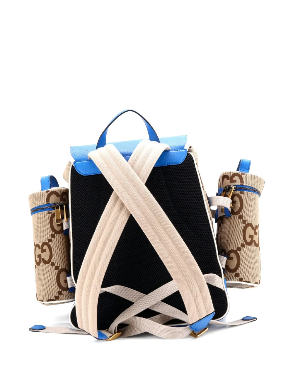 Gucci Pre-Owned Multi-Compartment Convertible Jumbo GG Canvas and Leather Medium backpack | Pre-Owned | Image 2