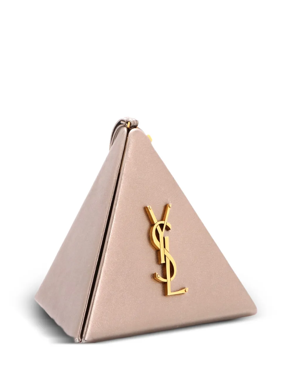 Saint Laurent Pre-Owned Clutch Pyramid Box piccola in pelle | oro | Image 1