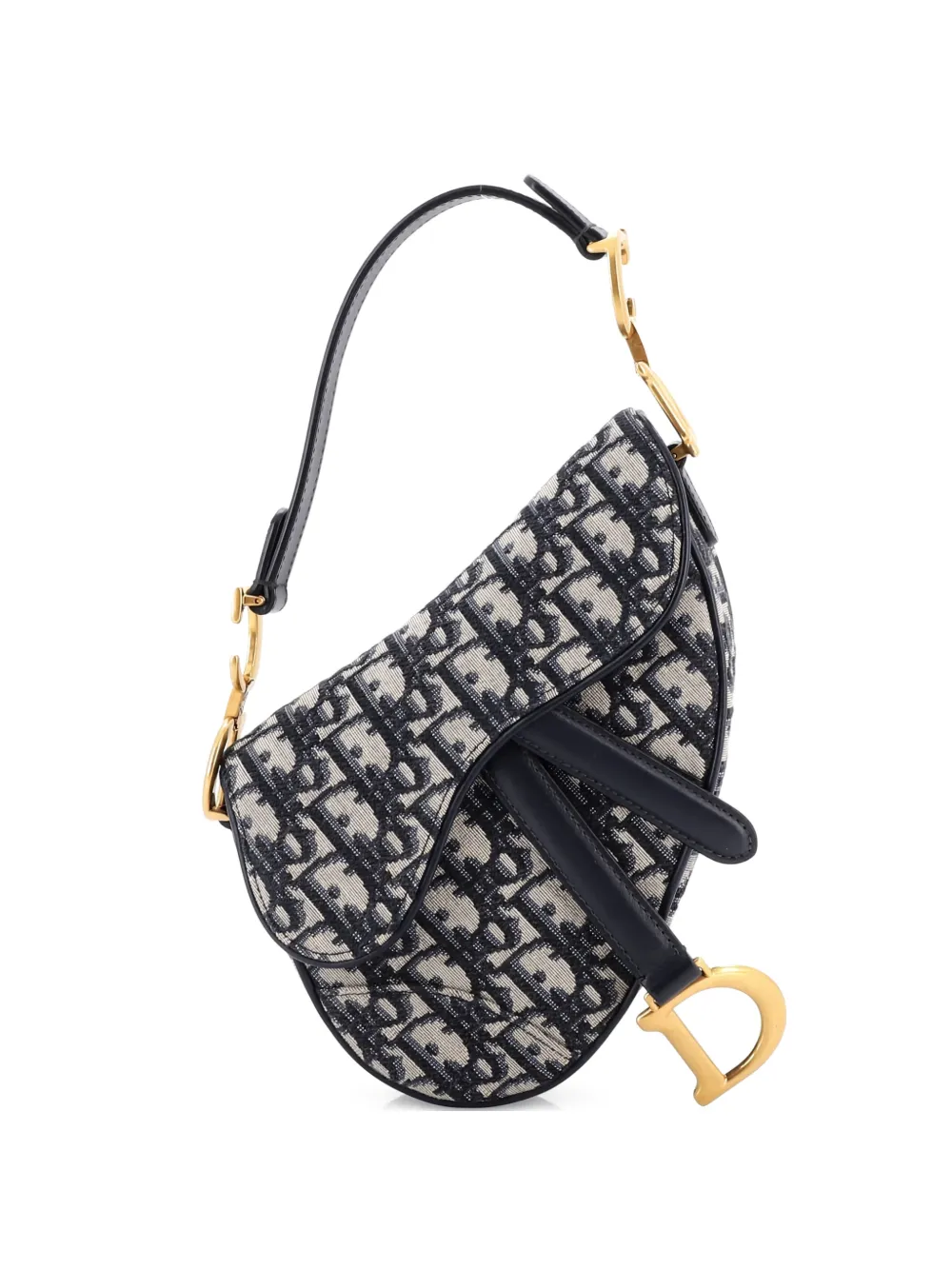 Christian Dior Pre-Owned Saddle Handbag Oblique Canvas Mini shoulder bag - Blu