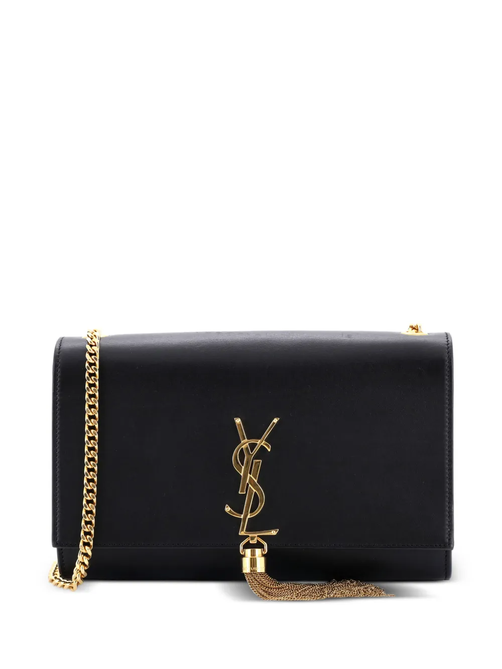 Saint Laurent Pre-Owned Classic Monogram Tassel Leather Medium crossbody bag - Nero