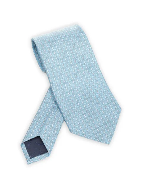 Ferragamo Gancini-print silk tie