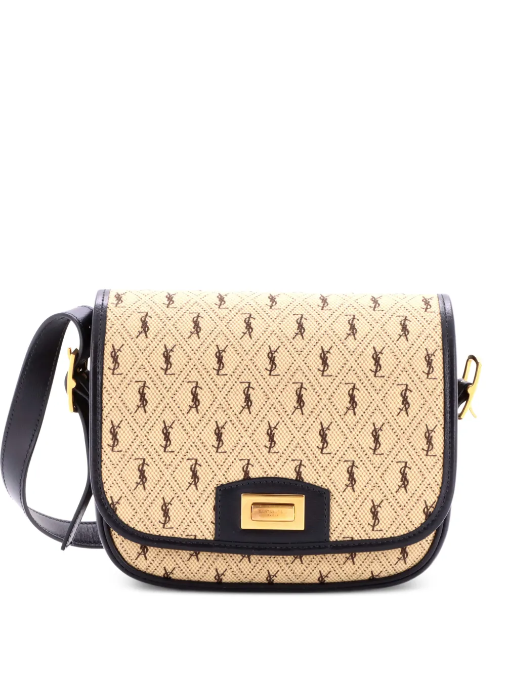 Saint Laurent Pre-Owned Flap Satchel Monogram All Over Canvas and Leather Small crossbody bag | negro | Image 1