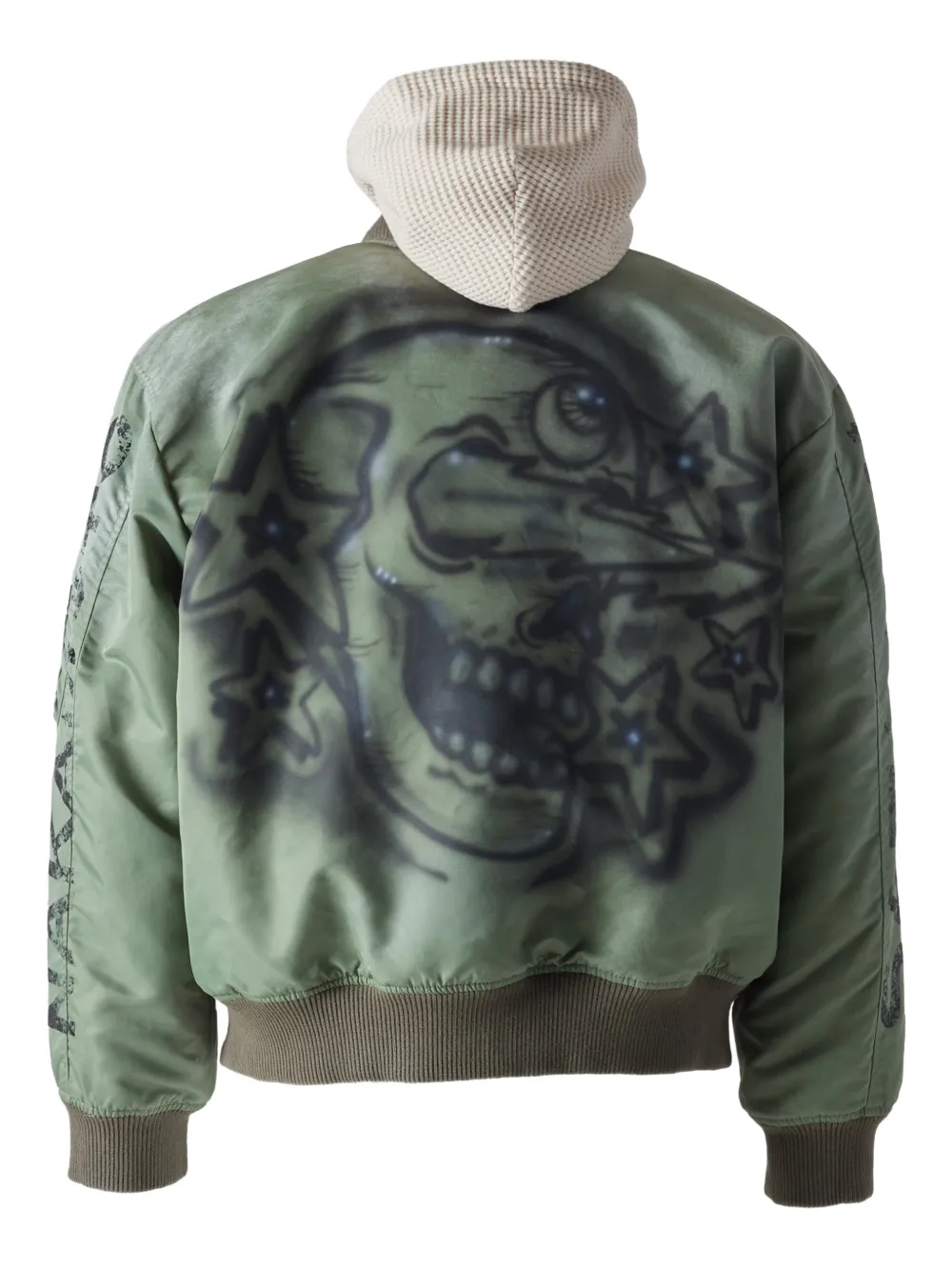 SATOSHI NAKAMOTO hooded graphic bomber jacket | Hooded Jackets | Image 2