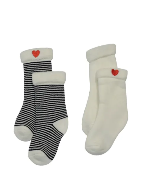 Petit Bateau heart striped socks (set of two)