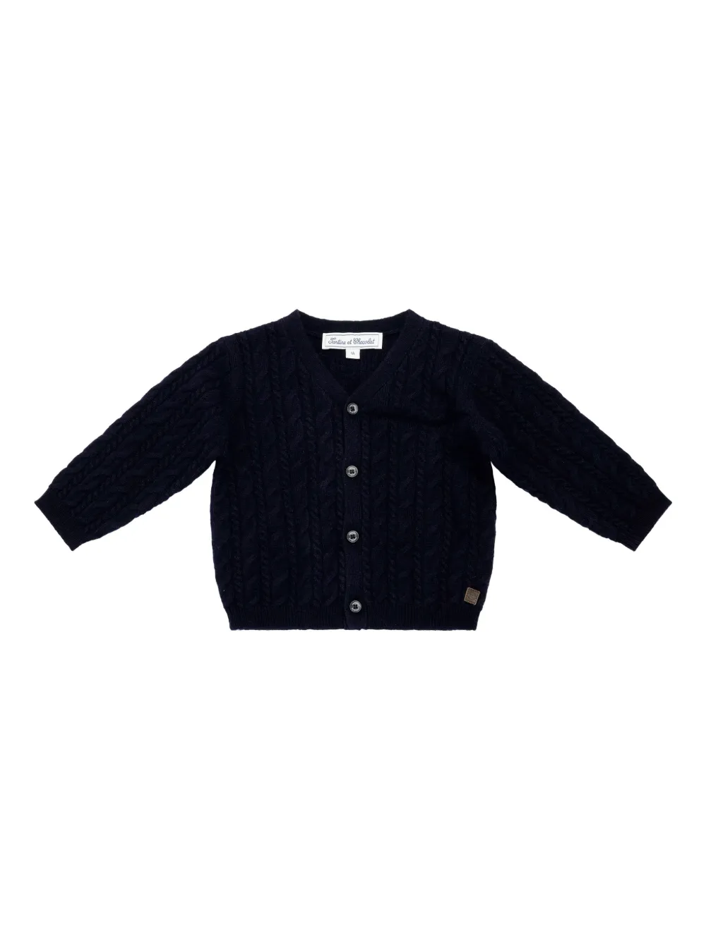 Tartine Et Chocolat cable knit button cardigan - Blu